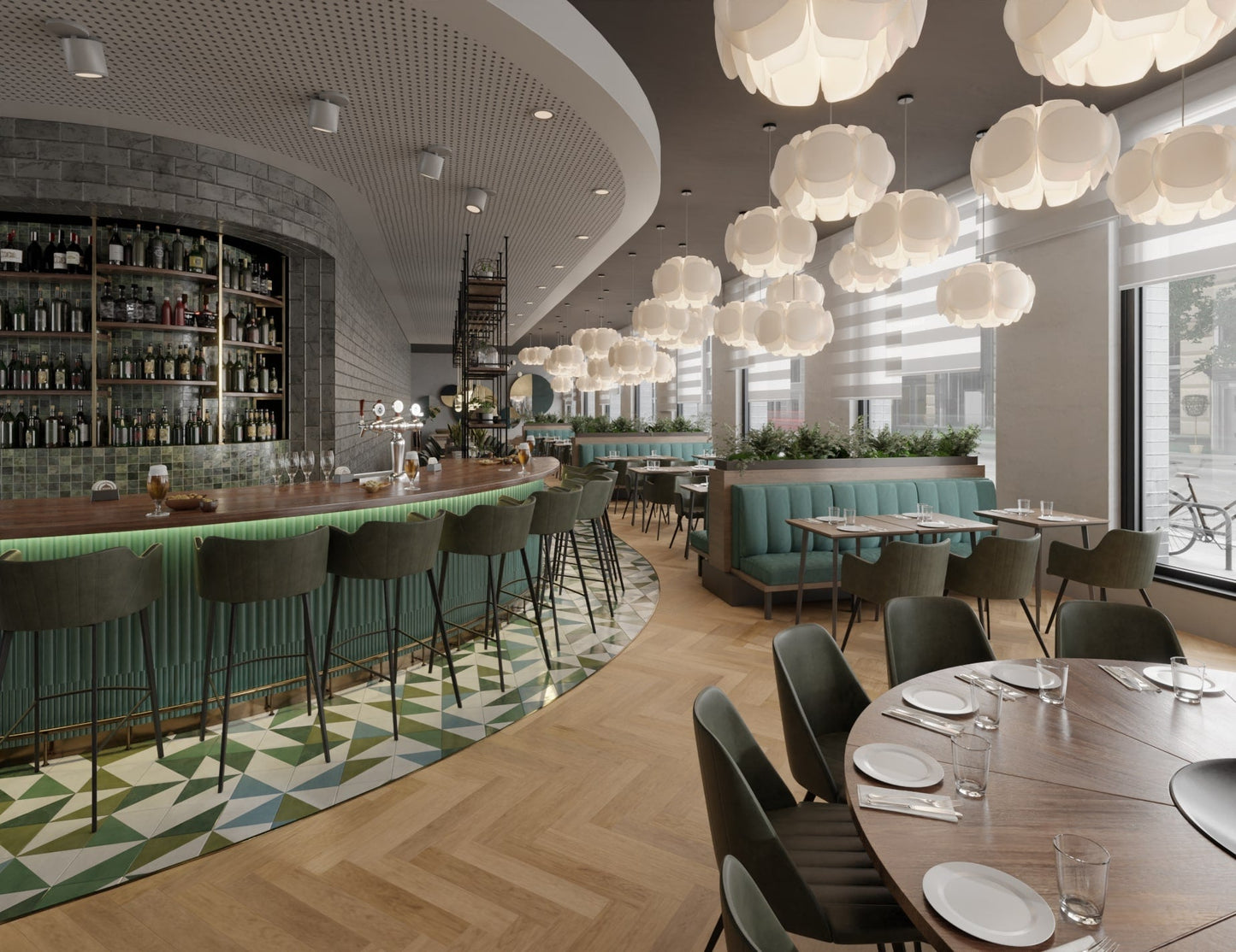 Andorra Bar Stool - Vintage Green Vegan Leather