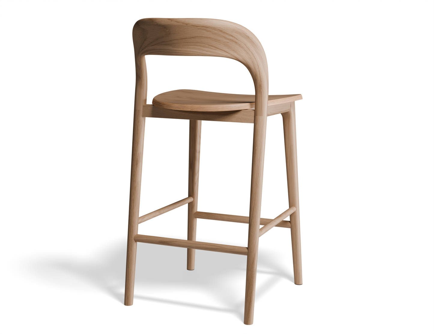 Mia Stool - Natural - 66cm Seat Height (Kitchen Bench Height)