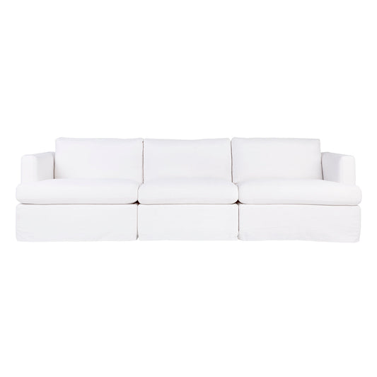 Birkshire Slip Cover Modular Sofa - White Linen Option 3