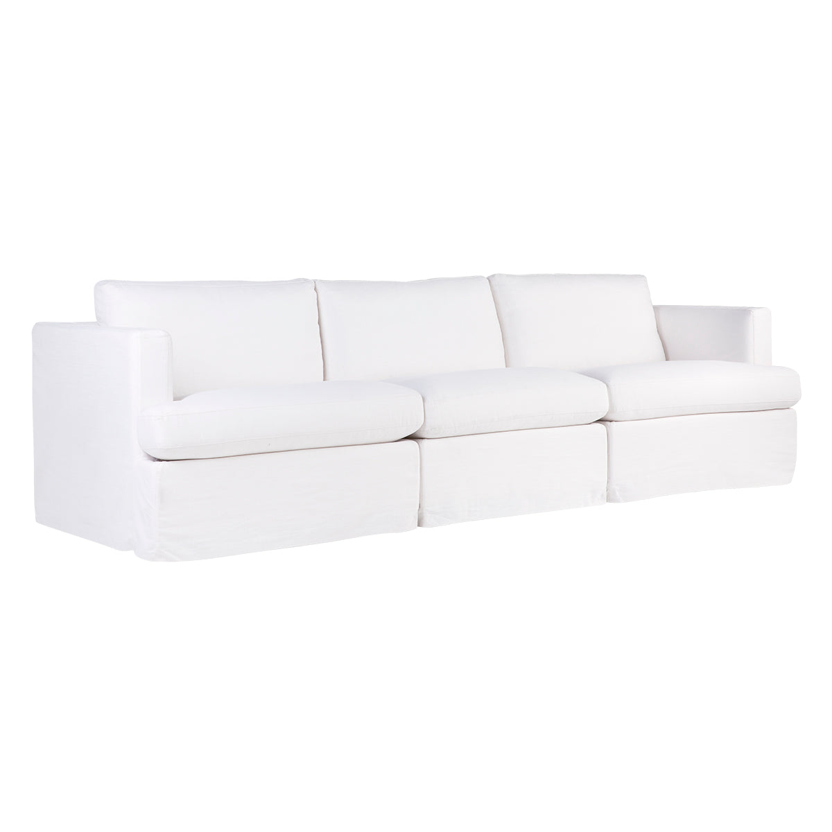 Birkshire Slip Cover Modular Sofa - White Linen Option 3