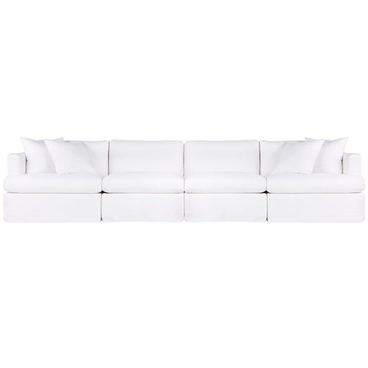 Birkshire Slip Cover Modular Sofa - White Linen Option 4