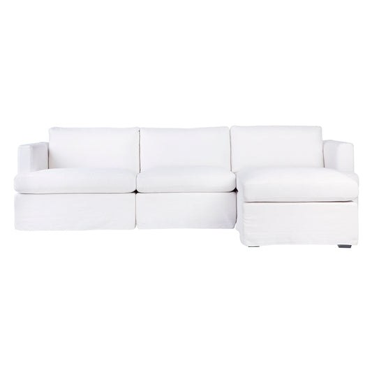 Birkshire Slip Cover Modular Sofa - White Linen Option 6