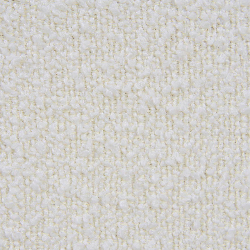 Queen Sized Bed Frame - Ivory White Boucle with Storage