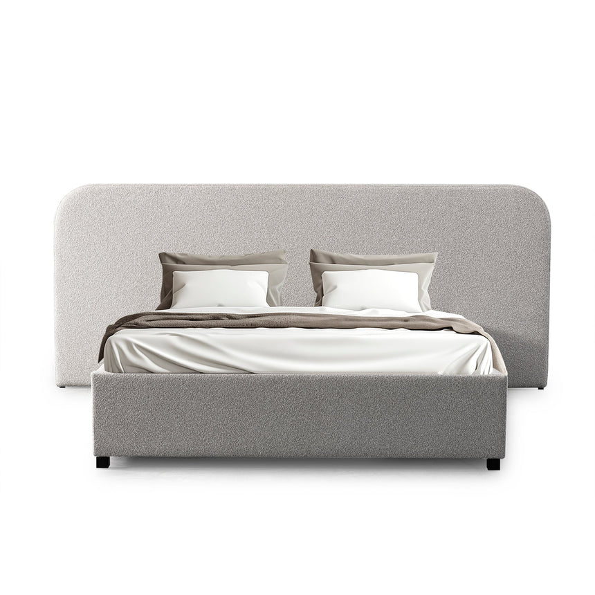 Queen Sized Bed Frame - Clay Grey with storage