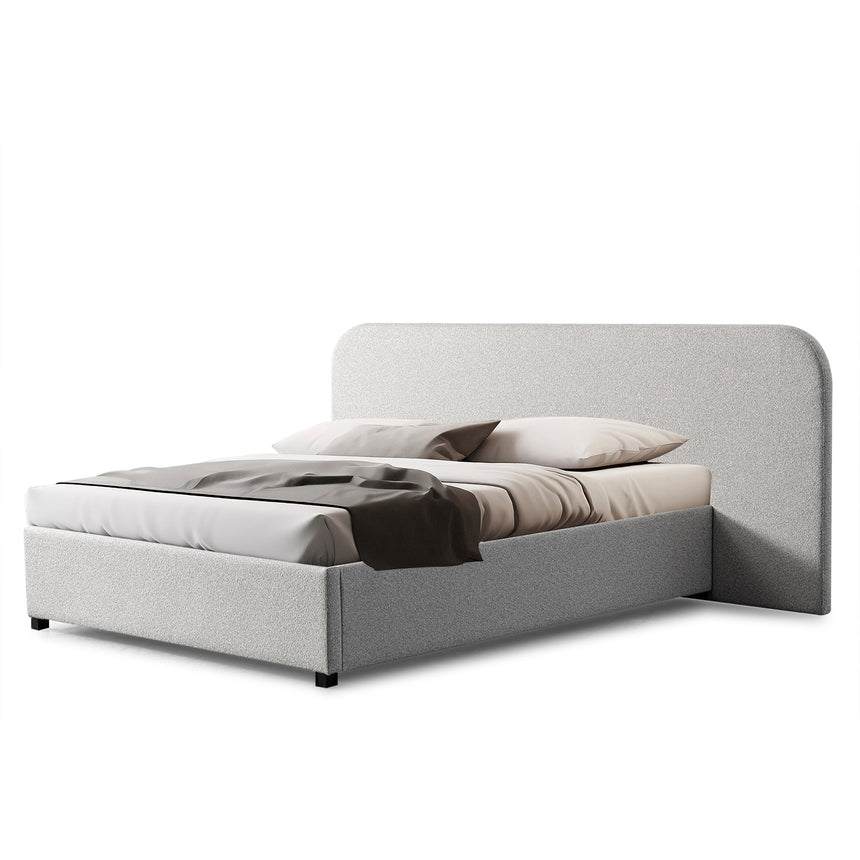 Queen Sized Bed Frame - Clay Grey with storage