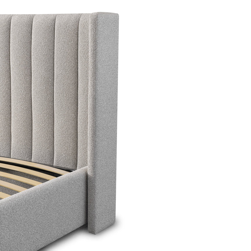 King Bed Frame - Wide Base in Clay Grey