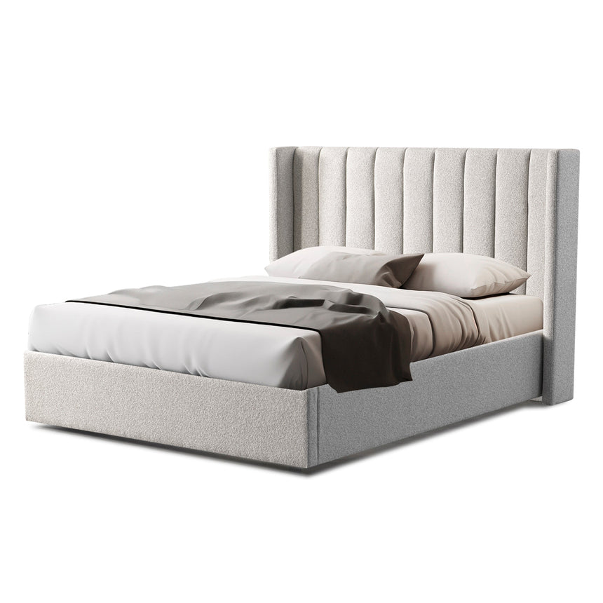 Queen Bed Frame - Wide Base in Clay Grey