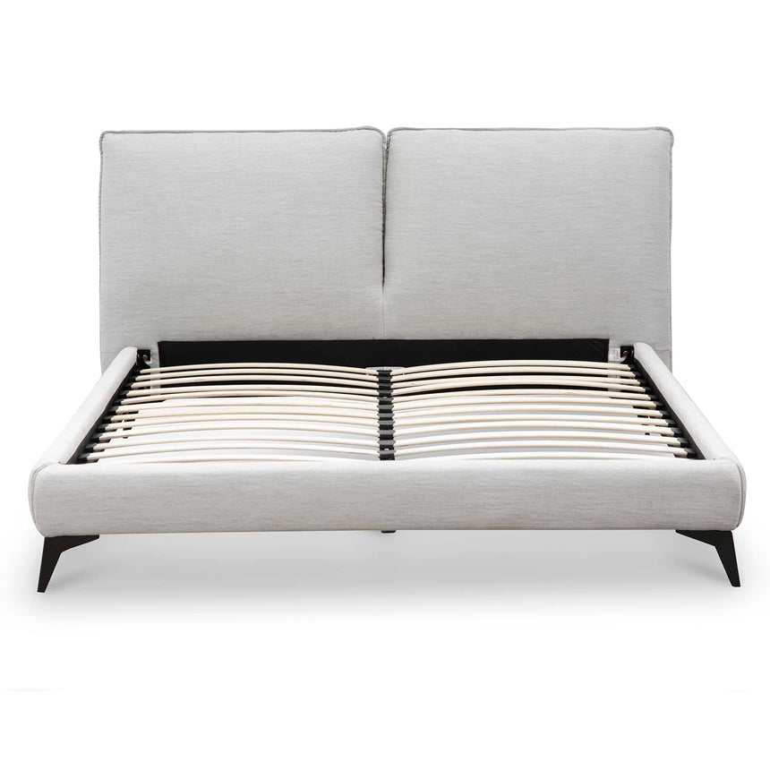 Fabric Queen Bed - Pearl Grey