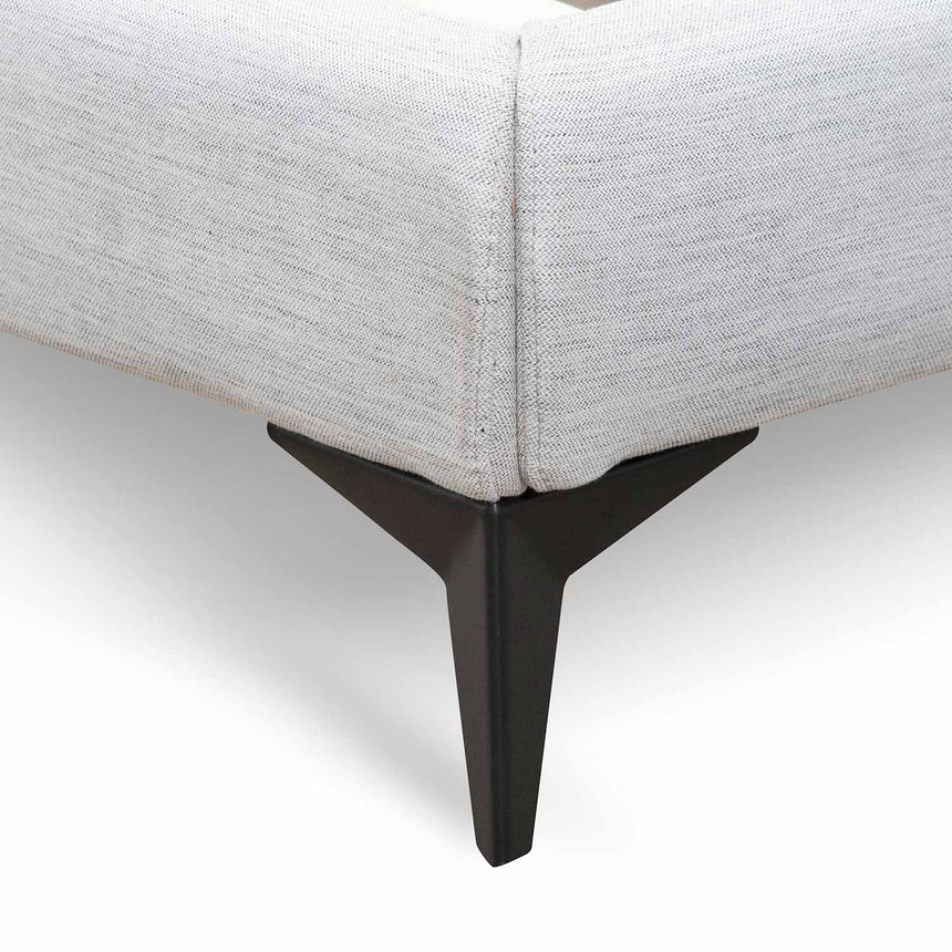 Fabric Queen Bed - Pearl Grey