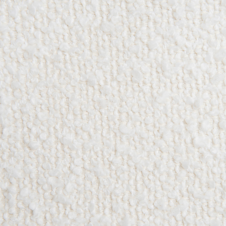 Single Sized Bed Frame - Ivory White Boucle with Storage