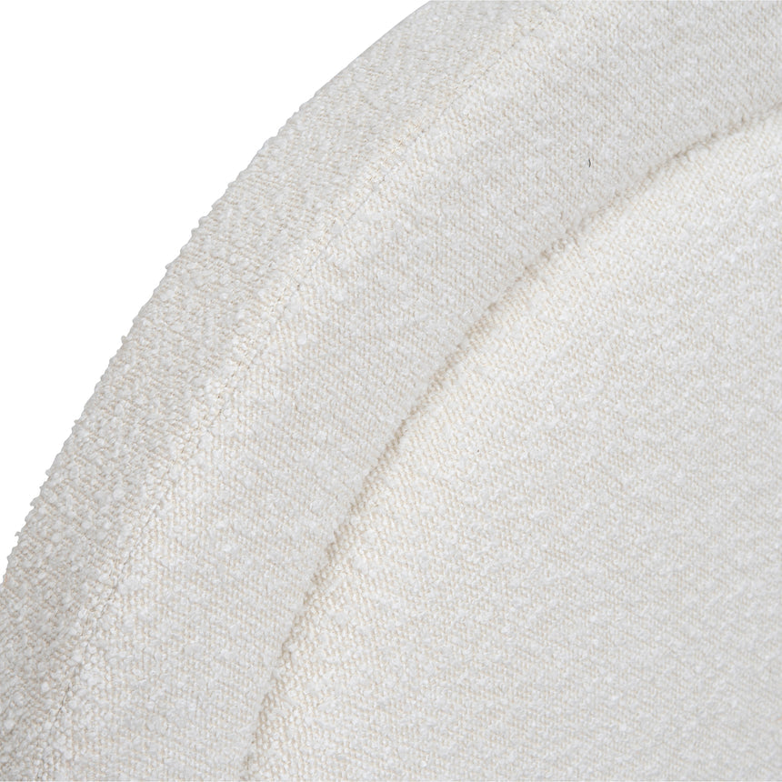 Single Sized Bed Frame - Ivory White Boucle with Storage