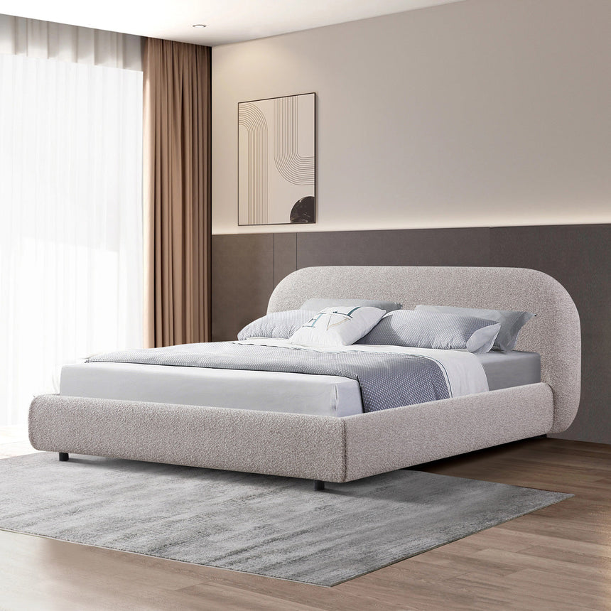 Queen Bed Frame - Sand Boucle