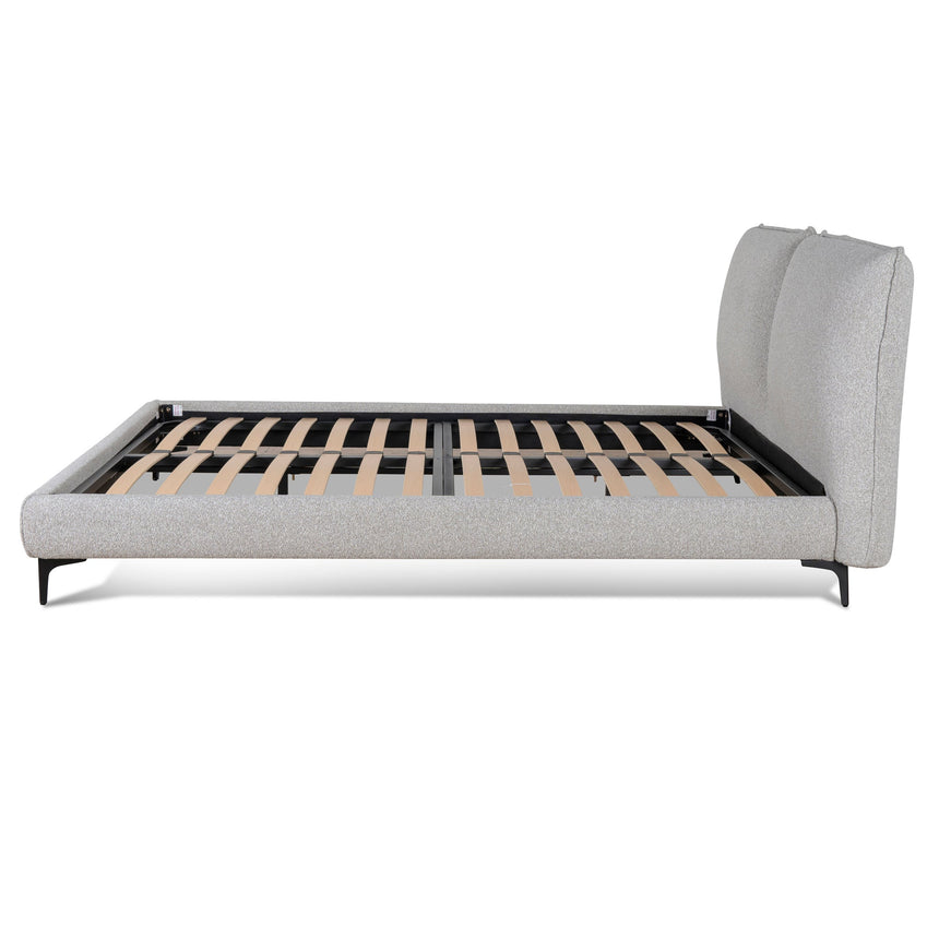 Fabric King Bed Frame - Clay Grey