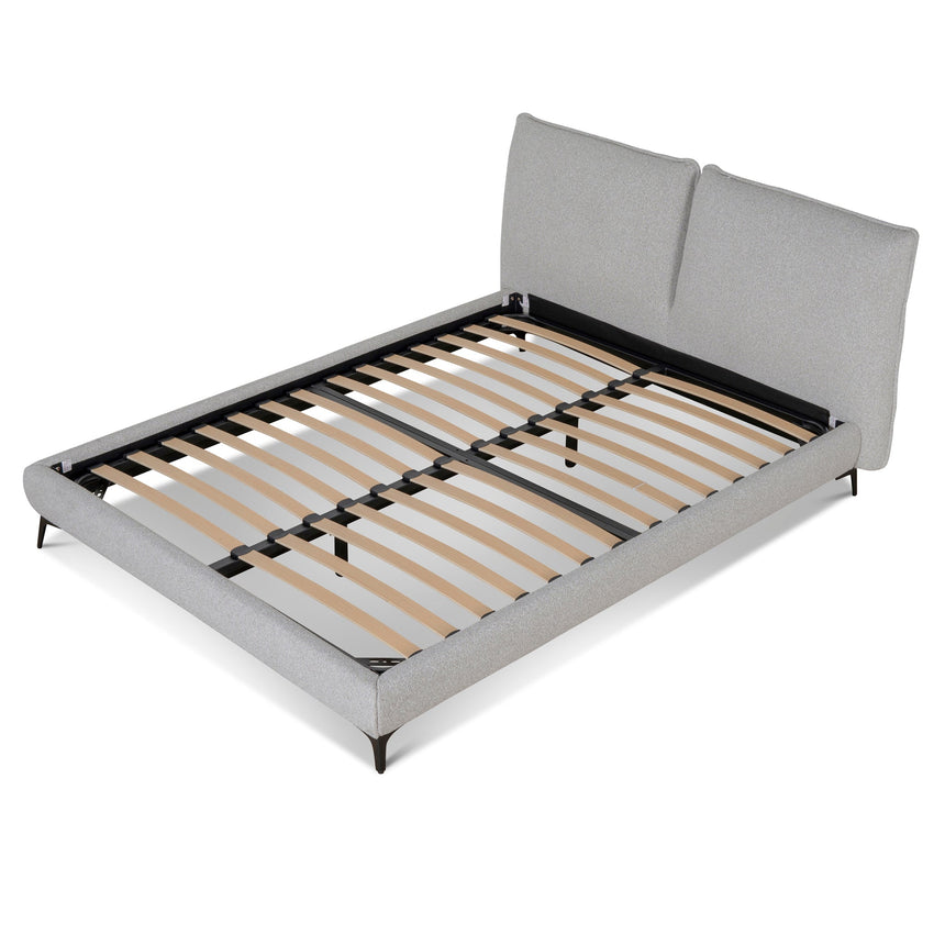 Fabric King Bed Frame - Clay Grey