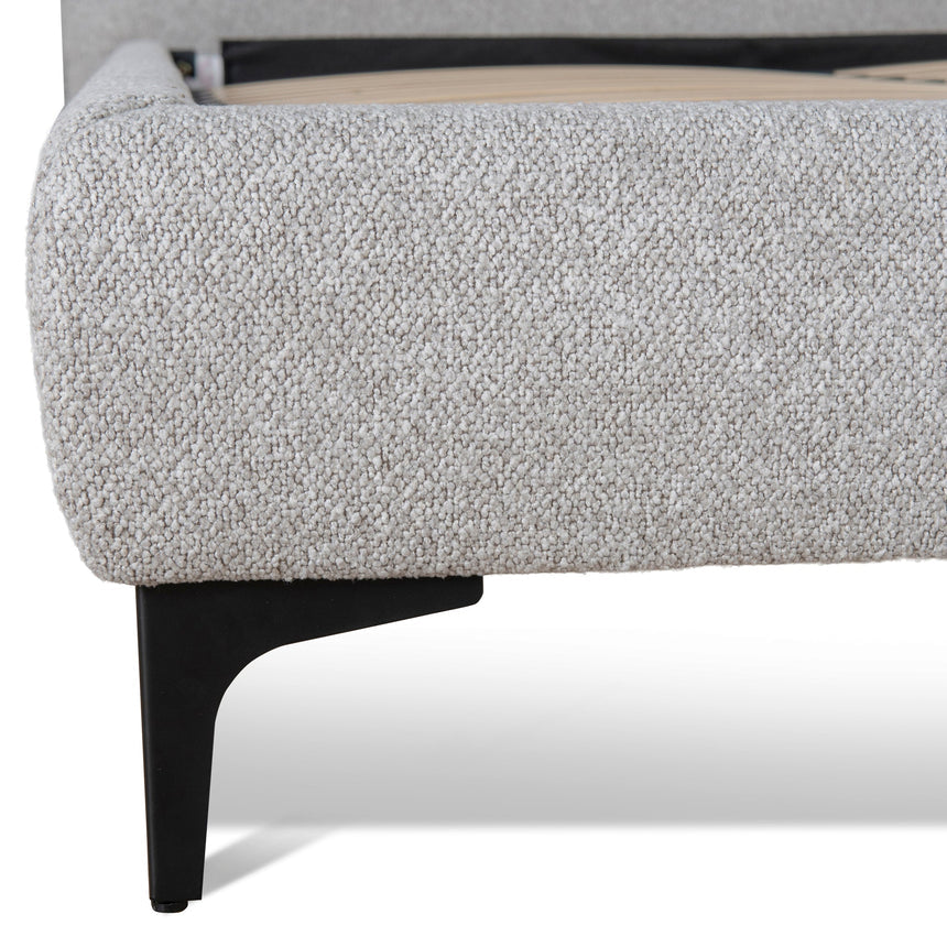 Fabric King Bed Frame - Clay Grey