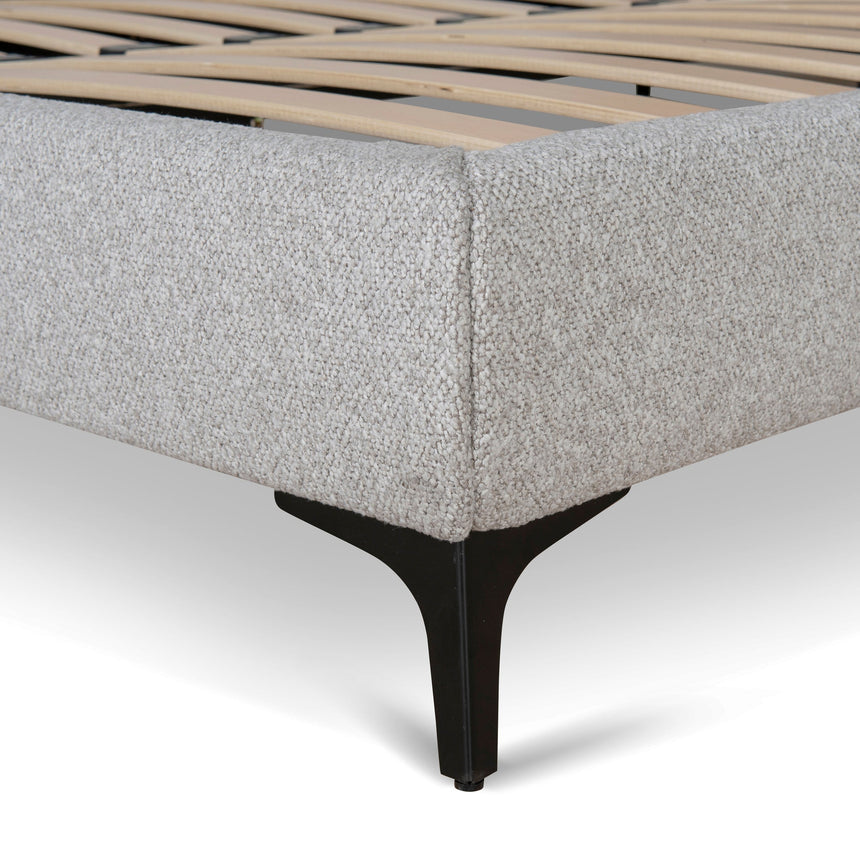 Fabric King Bed Frame - Clay Grey