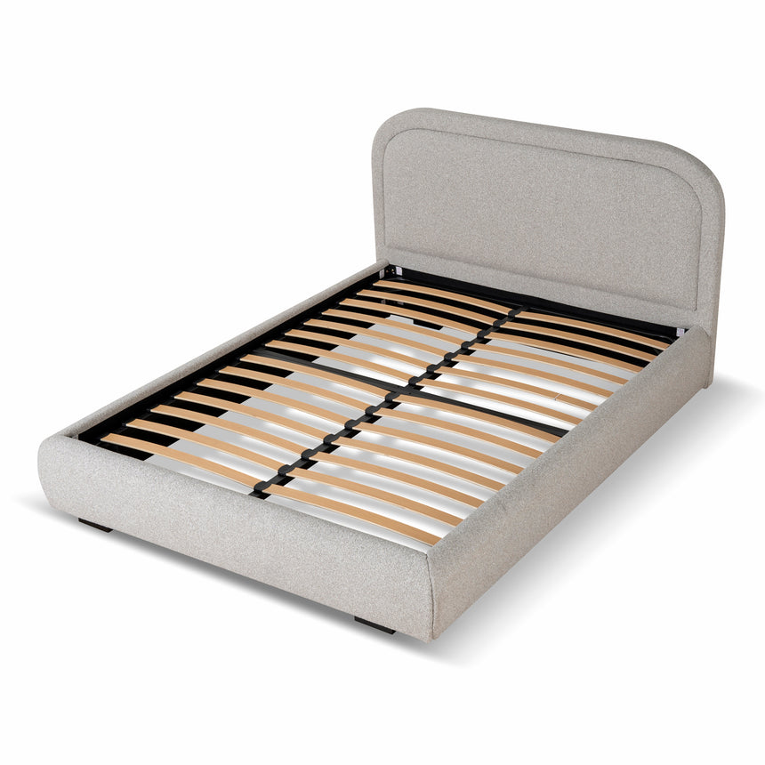 Fabric Queen Bed Frame - Clay Grey