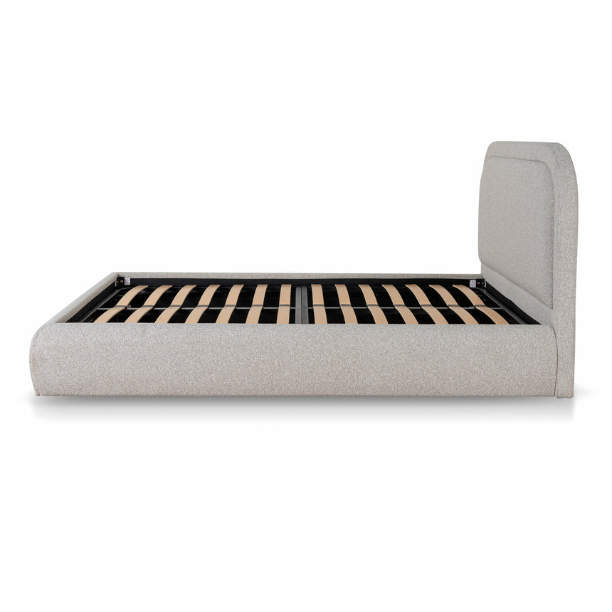 Fabric Queen Bed Frame - Clay Grey