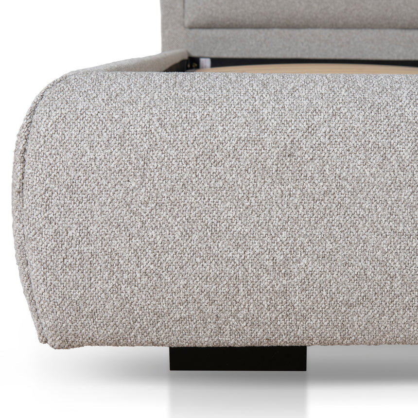 Fabric Queen Bed Frame - Clay Grey