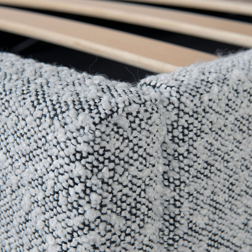 Queen Bed Frame - Pepper Boucle with Storage