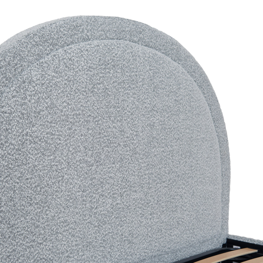 Queen Bed Frame - Pepper Boucle with Storage