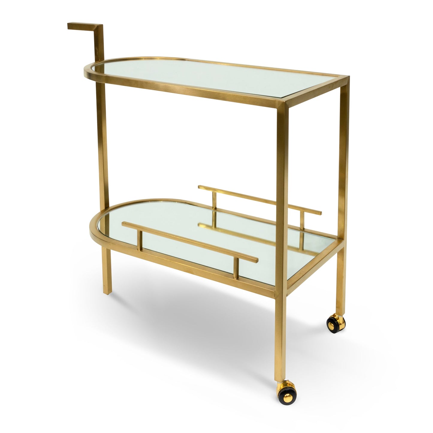 Bar Cart - Mirror and Gold Base