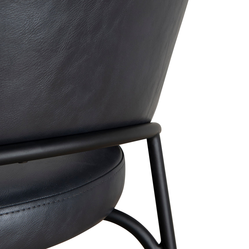 Fabric Bar Stool - Full Black