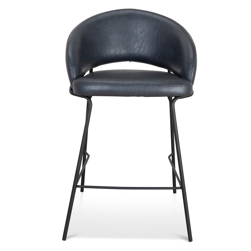 Fabric Bar Stool - Full Black