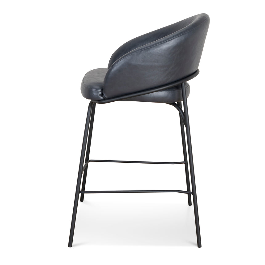 Fabric Bar Stool - Full Black
