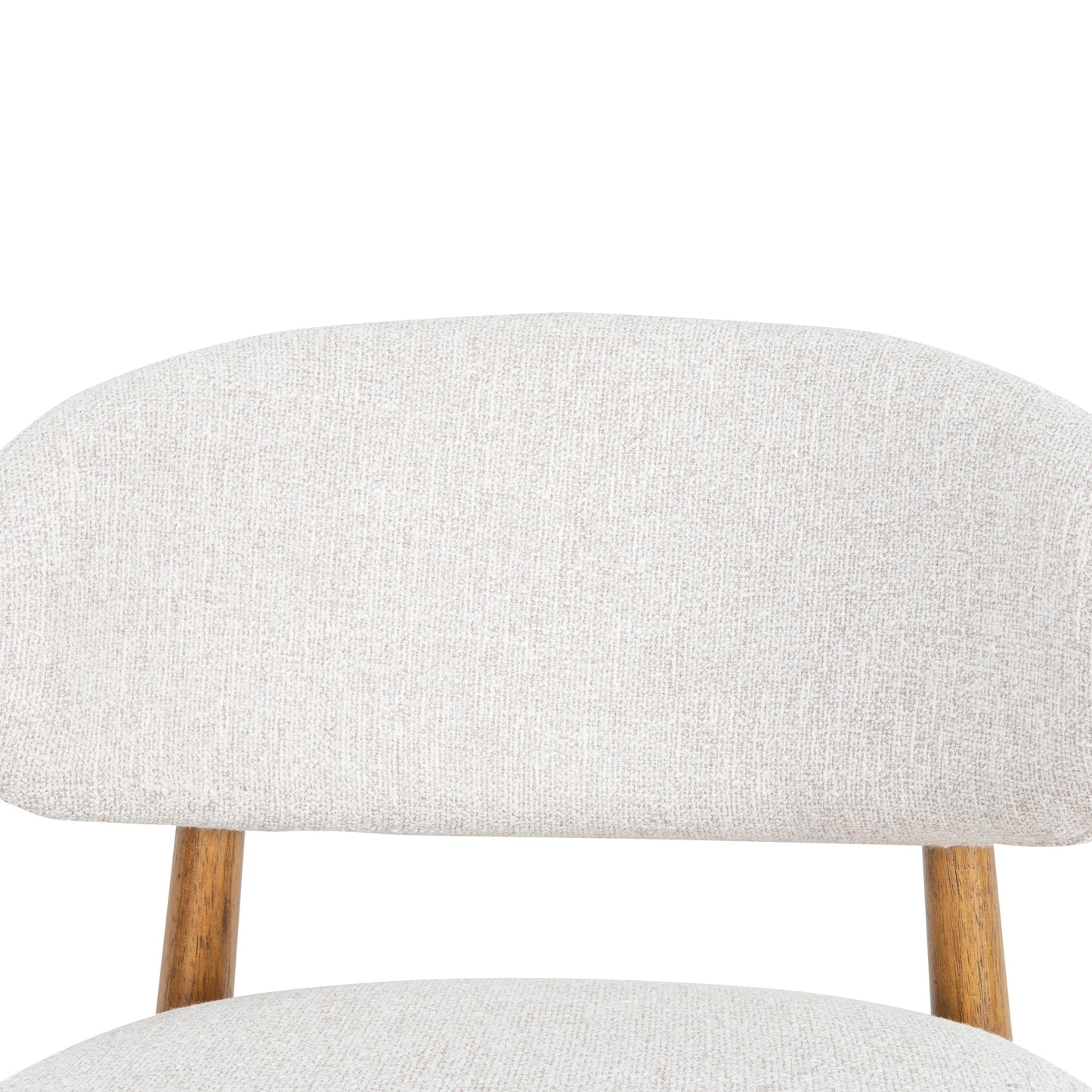 65cm Coastal Beige Bar Stool - Walnut