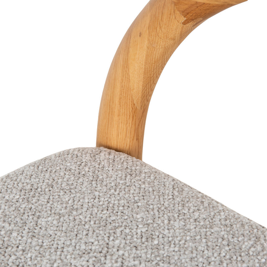 66cm Natural Bar Stool - Clay Grey