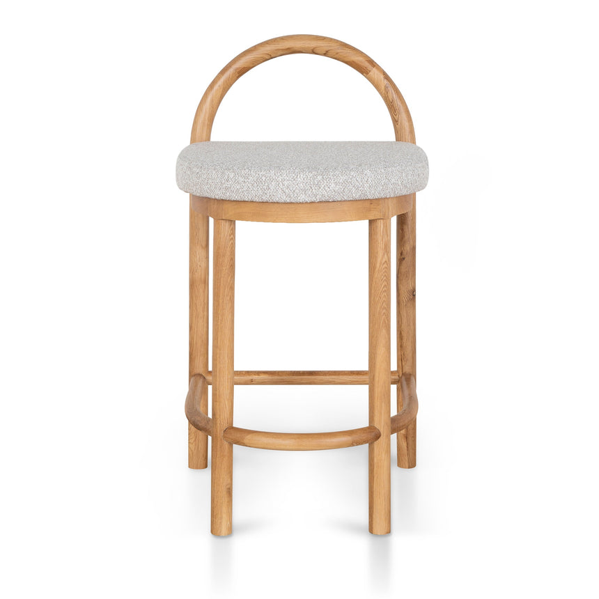 66cm Natural Bar Stool - Clay Grey