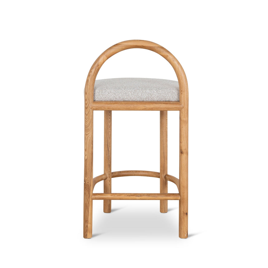 66cm Natural Bar Stool - Clay Grey
