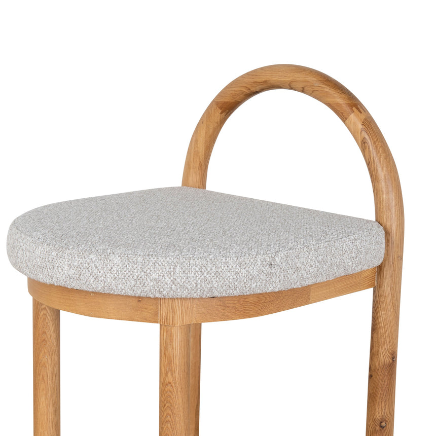 66cm Natural Bar Stool - Clay Grey