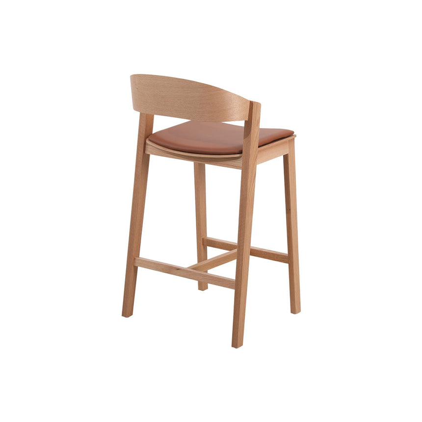 Natural Bar Stool - Brown Seat