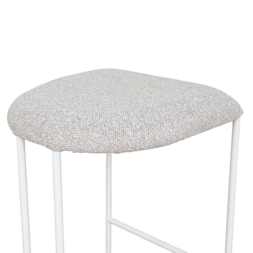 White Bar Stool - Clay Grey (Set of 2)