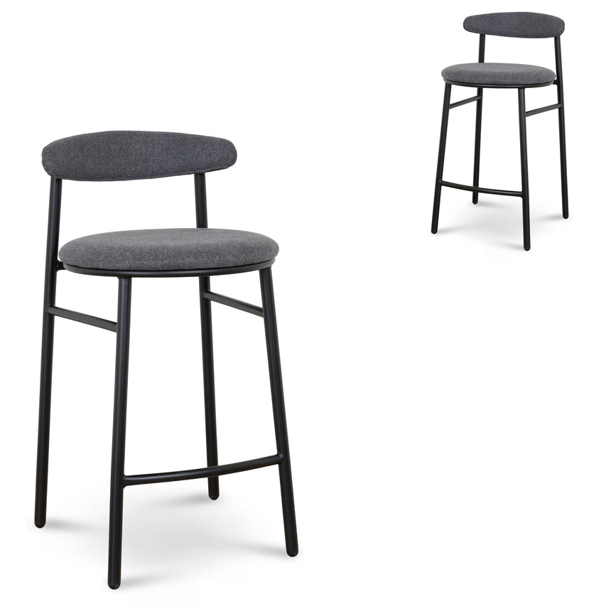 65cm Bar Stool - Slate Charcoal (Set of 2)