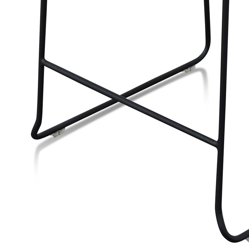 65cm Wooden Seat Bar Stool - Black