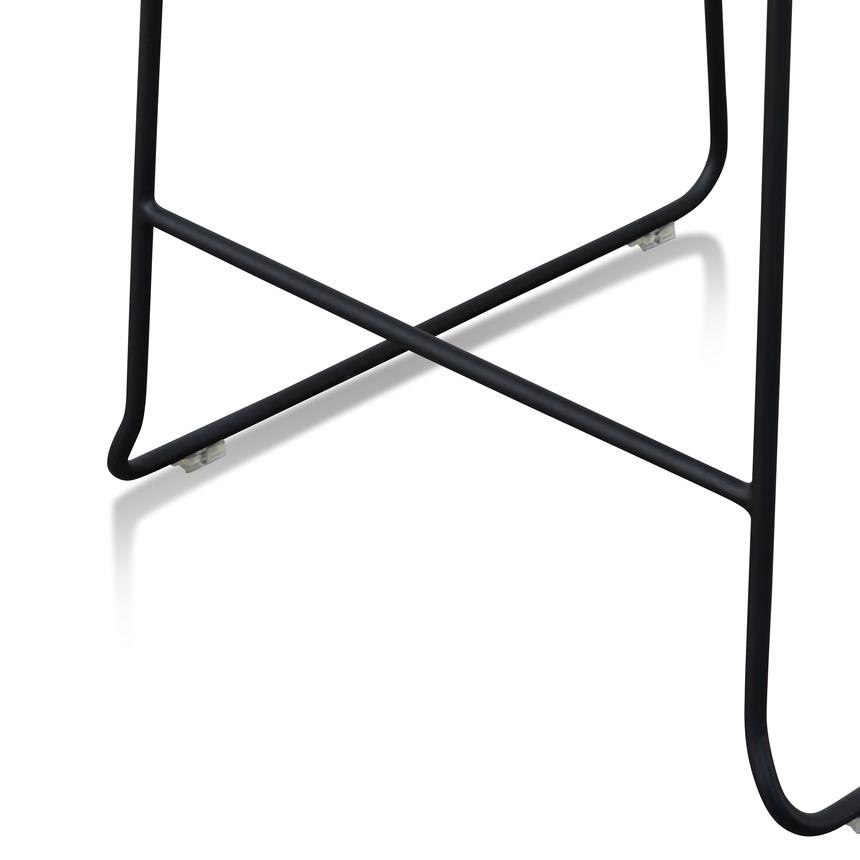 65cm Wooden Seat Bar Stool - Black