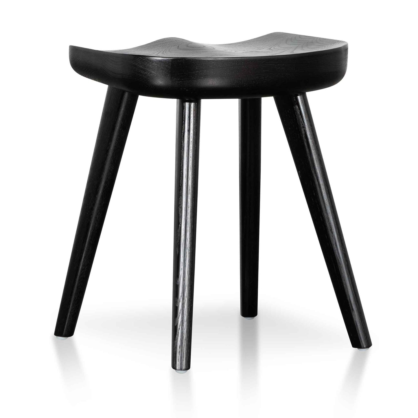Set of 2 - Moxie 45cm Wooden Lowstool - Black