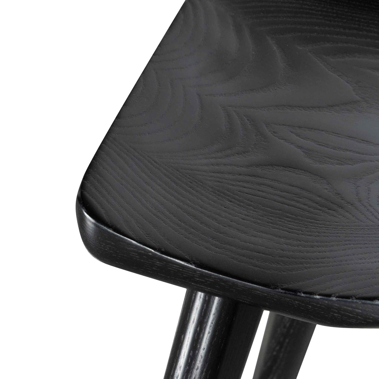 Set of 2 - Moxie 45cm Wooden Lowstool - Black