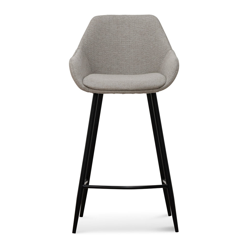 Set of 2 - Cody 68cm Fabric Bar Stool - Beige