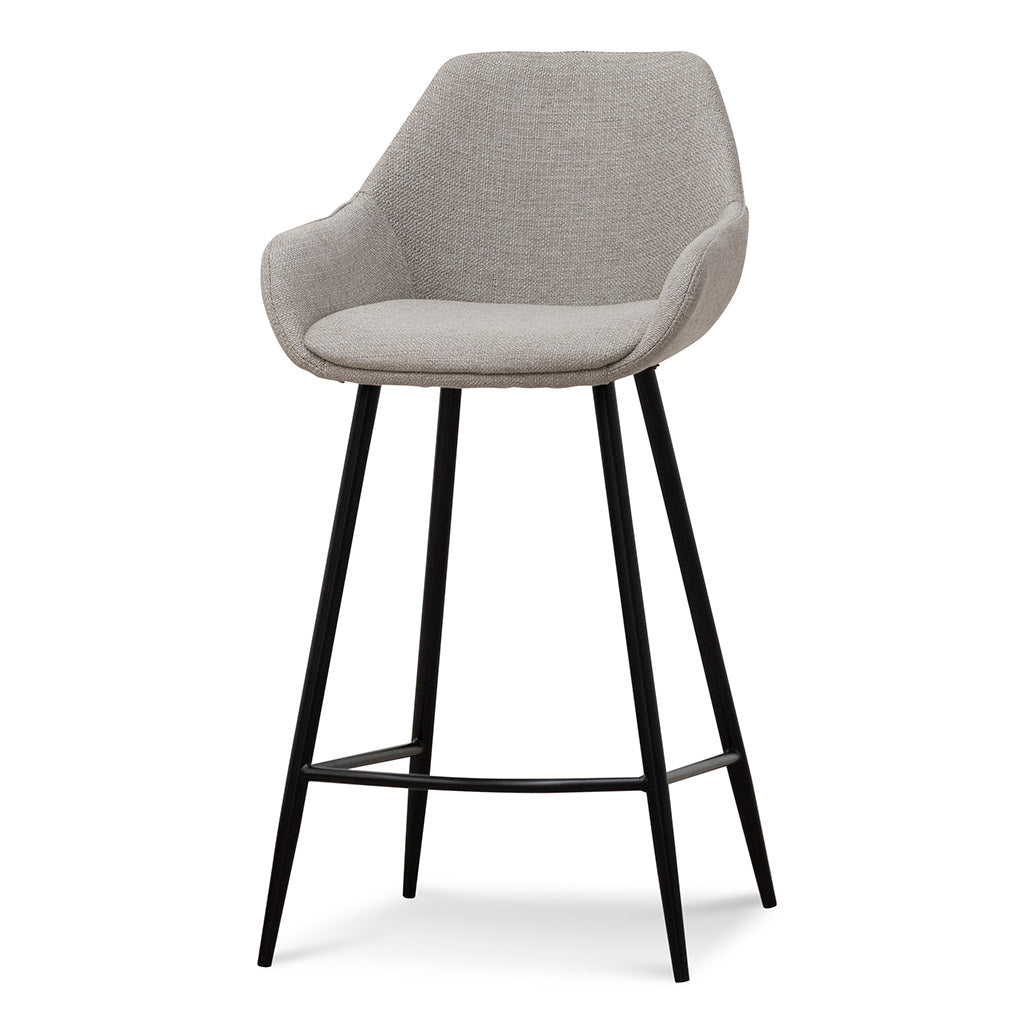 Set of 2 - Cody 68cm Fabric Bar Stool - Beige