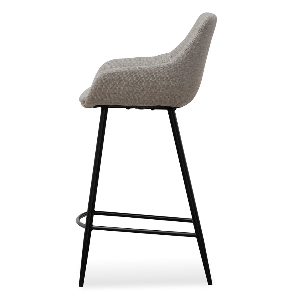 Set of 2 - Cody 68cm Fabric Bar Stool - Beige