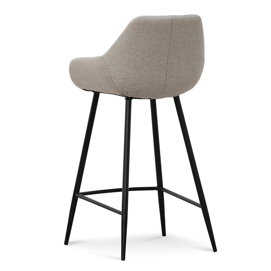 Set of 2 - Cody 68cm Fabric Bar Stool - Beige