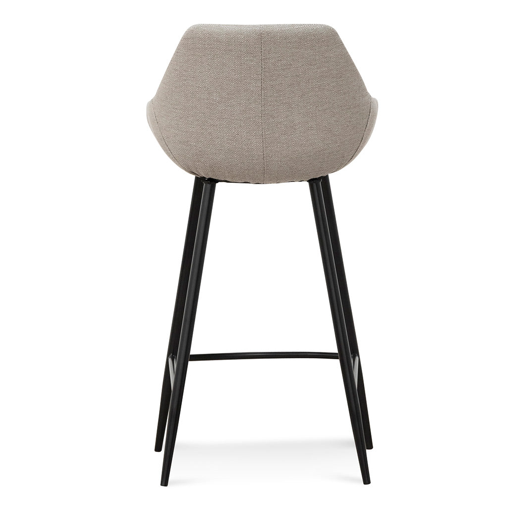 Set of 2 - Cody 68cm Fabric Bar Stool - Beige