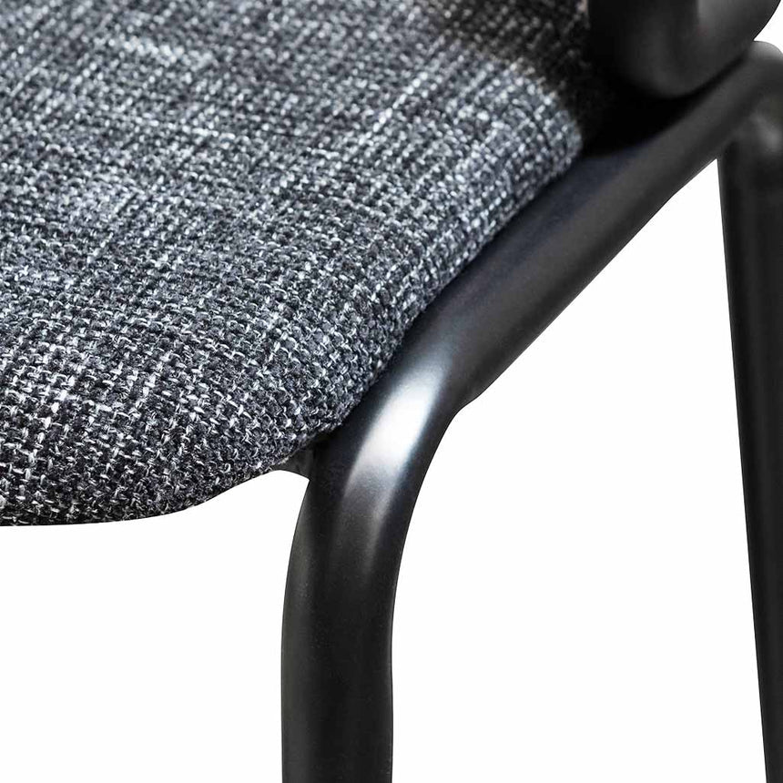 Fabric Bar Stool - Black Legs