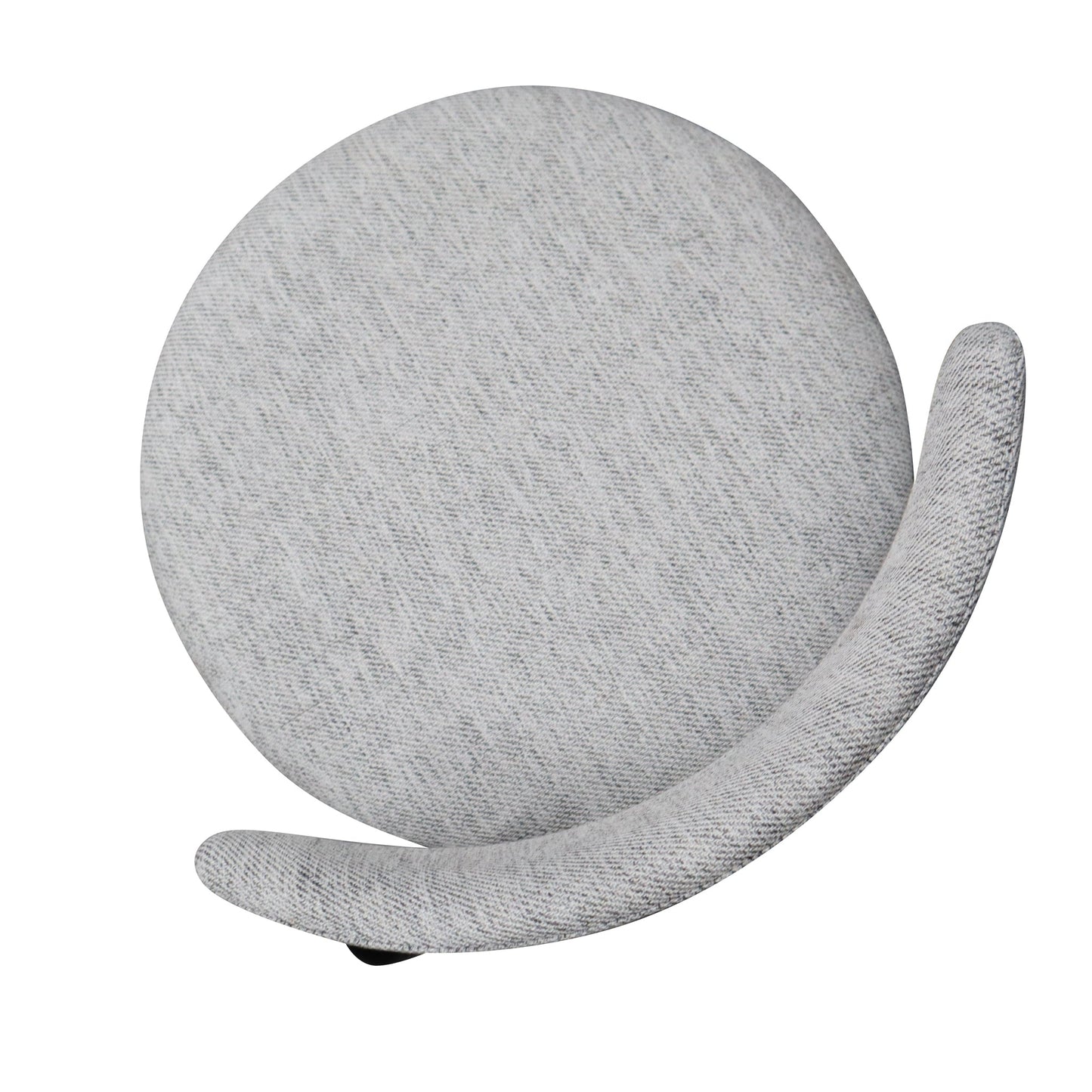 Set of 2 - Oneal 65cm Fabric Bar Stool - Silver Grey and Black Legs