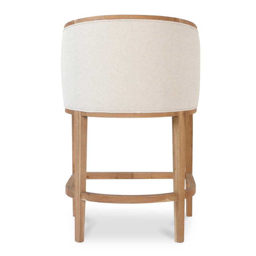 65cm Black Frame Bar Stool - Light Beige