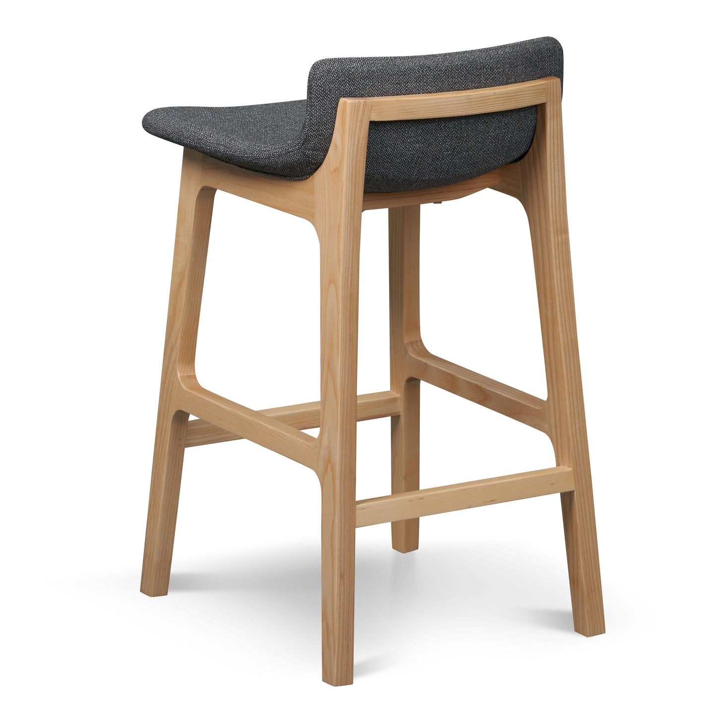 Harris 65cm Grey Bar Stool - Natural Legs
